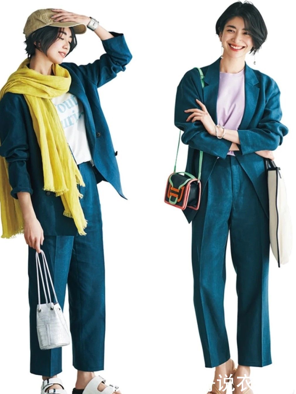 日本女人真会穿西装，换个思路get多种搭法，简约优雅又显气质