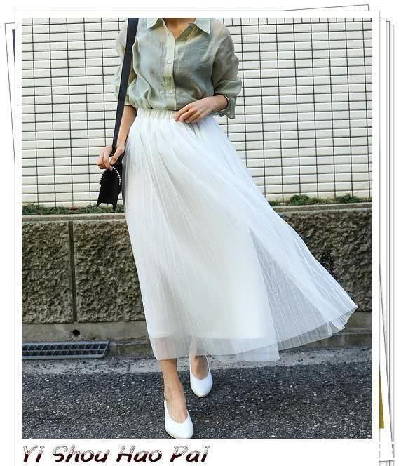 鞋子|夏季网纱裙的日系流行穿搭示范,看日本女人怎么给它配上衣和鞋子