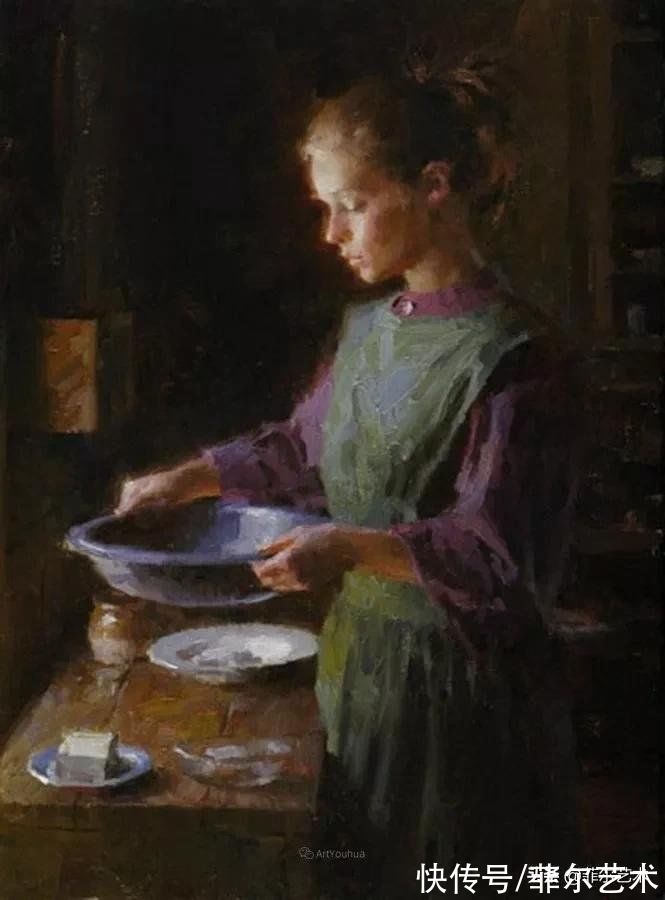 油画#色彩浓郁透明感富有表现力与感染力~画家摩根·威斯特林油画欣赏