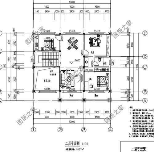 娱乐厅|二层半建房图纸设计图，简单又好看，村里人看了都喜欢