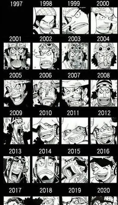 草帽海贼团|海贼王漫画画风的改变,路飞到中年像卡普,娜美越活越精致