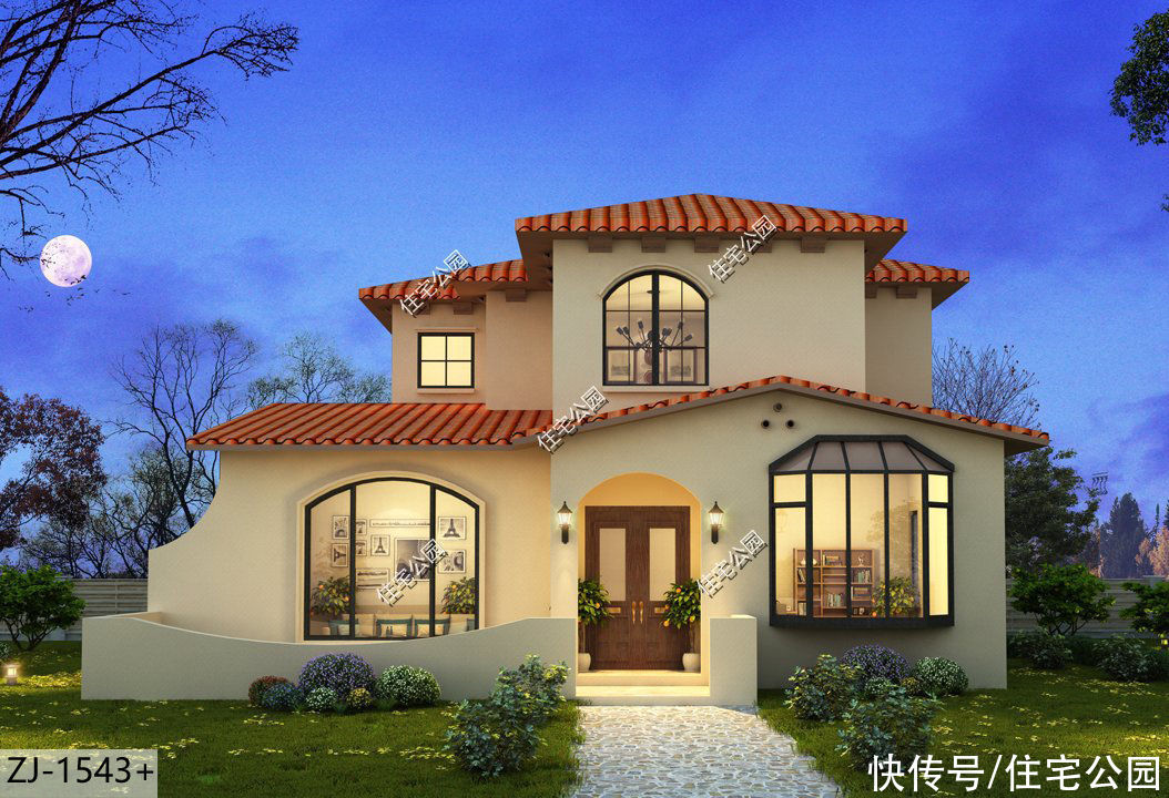 露台|谁说农村别墅一定要有罗马柱?看看这10套户型,每套颜值都很高