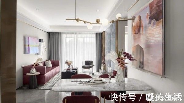 电视背景墙|这才是轻奢风,115㎡精致小生活,堪比电影里的场景