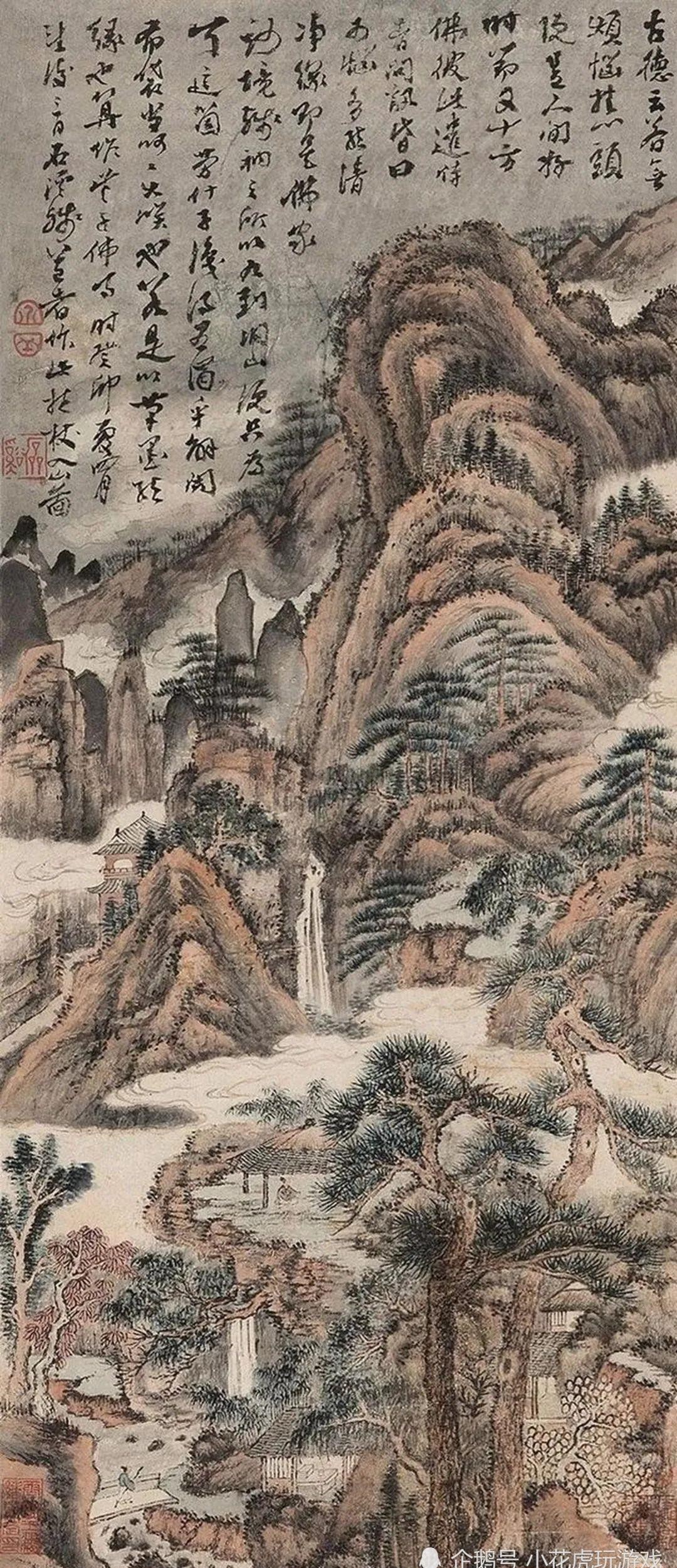 他是明朝后人,却对康熙万分敬仰,他出家为僧,却成为一代画坛巨匠