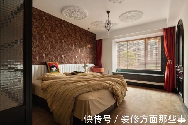 复古风|121平新房,复古风的设计,绿色的点缀,装饰出高雅格调