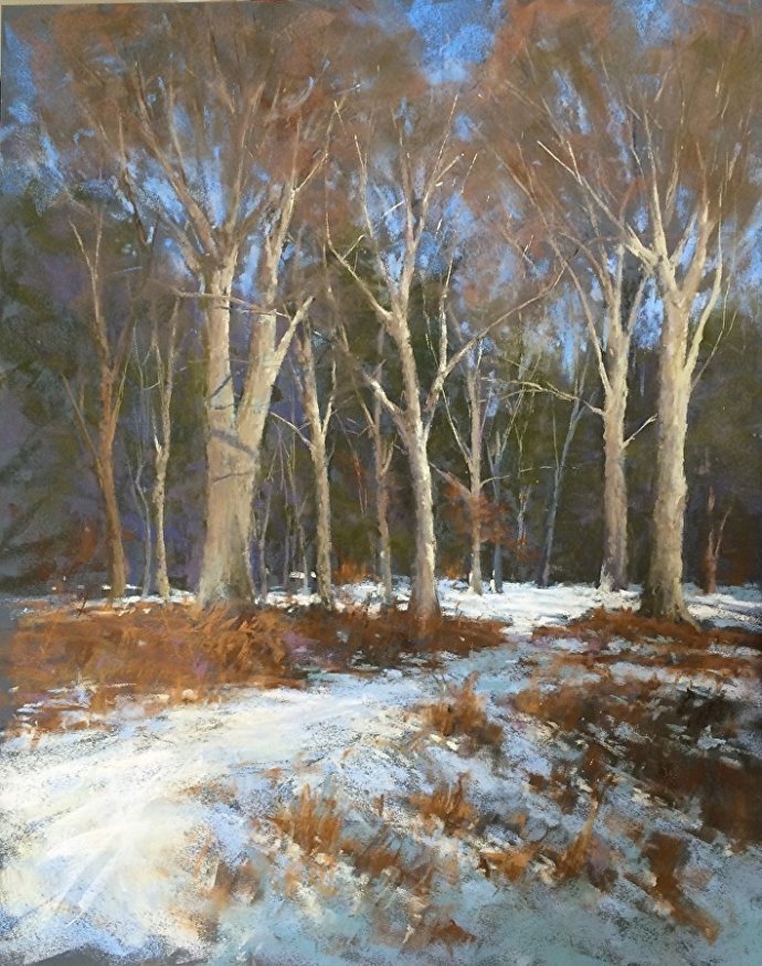 美国#美国艺术家阿奎尔柔和的风景油画,画里充满了阳光温馨美好