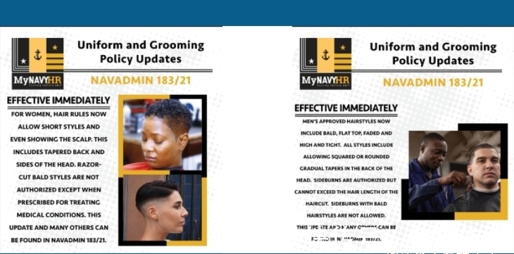 新规|美国海军修订制服条例,发型、耳环、高跟鞋和智能手表新规出台