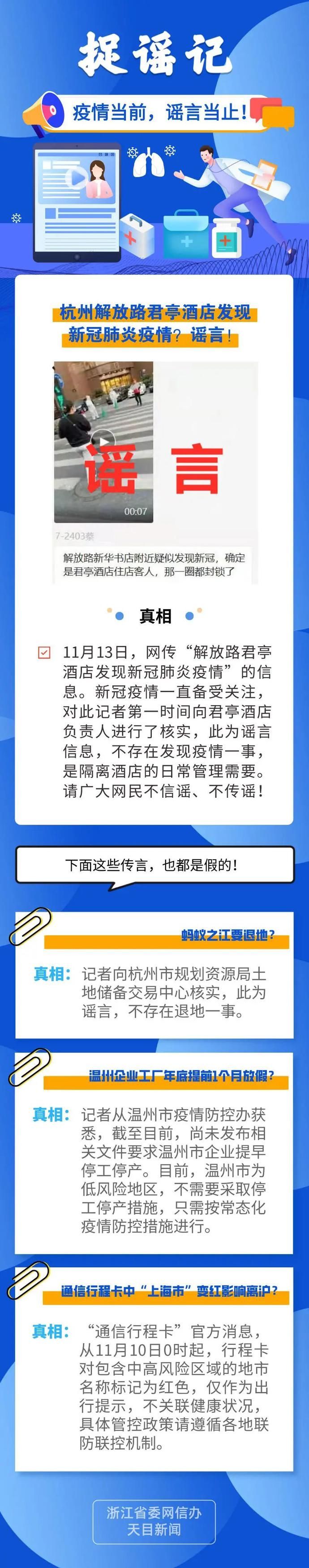 疫情|蚂蚁之江要退地？解放路君庭酒店发现疫情？都是谣言！