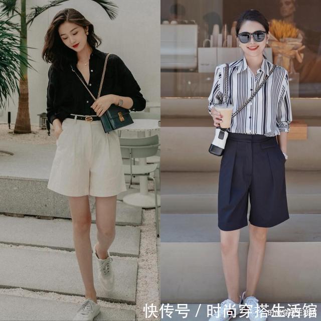 上衣|穿“短裤”,配什么上衣?牢记这些“高比例”搭配,既时髦又高级