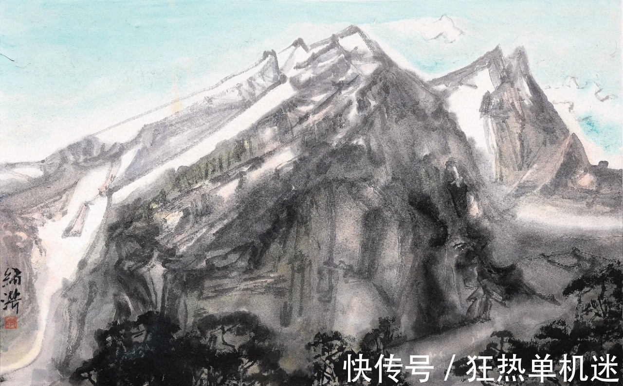 水墨山水画$李绪洪水墨山水画