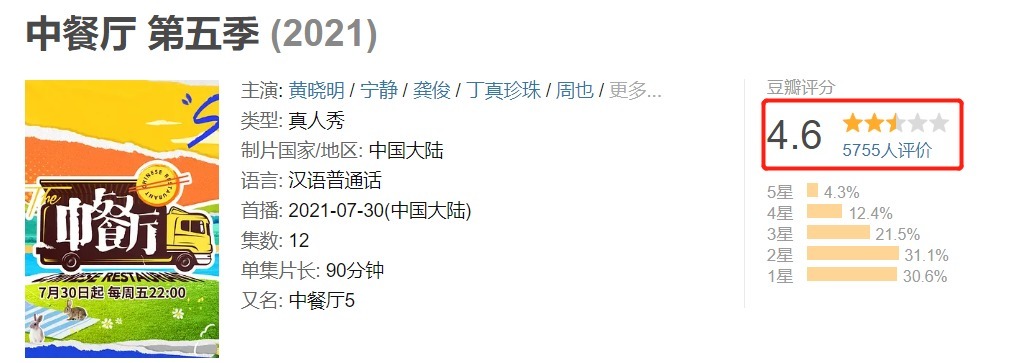 檀健次|《中餐廳5》差評如潮，寧靜試圖造梗搞話題，黃曉明干脆直接放棄