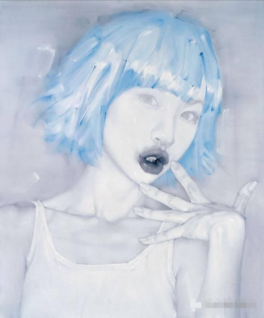 内心世界$她用女画家的敏感和细腻,画出女性的世俗之美