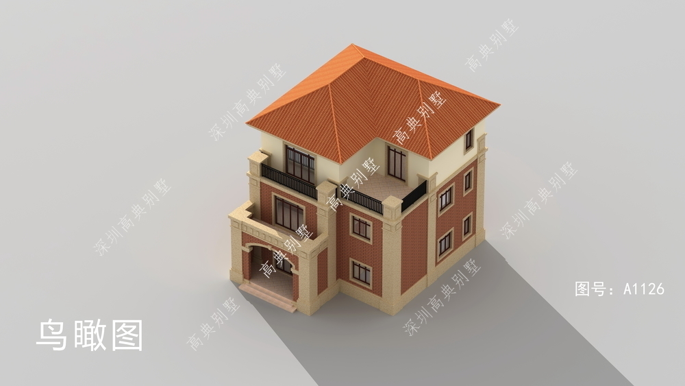 别墅|这款三层欧式别墅，占地面积不大，除了家庭居住，还可以待客。