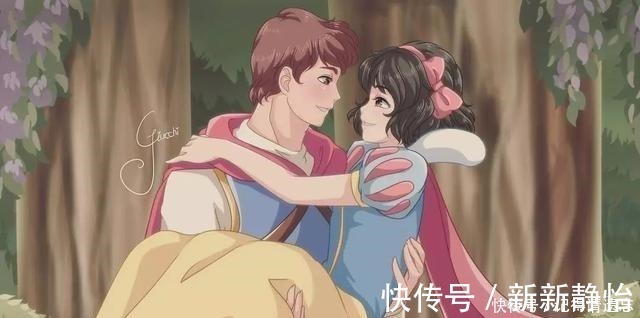 欧美风|迪士尼公主当欧美风变成日漫风,白雪公主变漂亮了,茉莉变白了