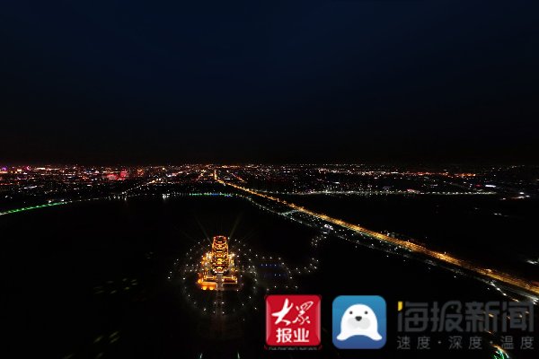 春节前夕夜游滨州 流光溢彩令人沉醉|VR全景看滨州| 大众网