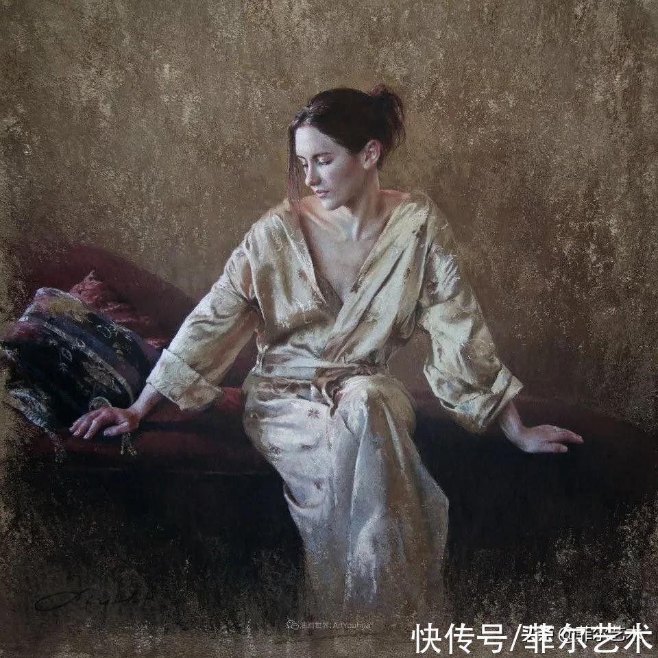 艺术学院$法国女粉彩大师,描绘的女性之美,细腻柔和