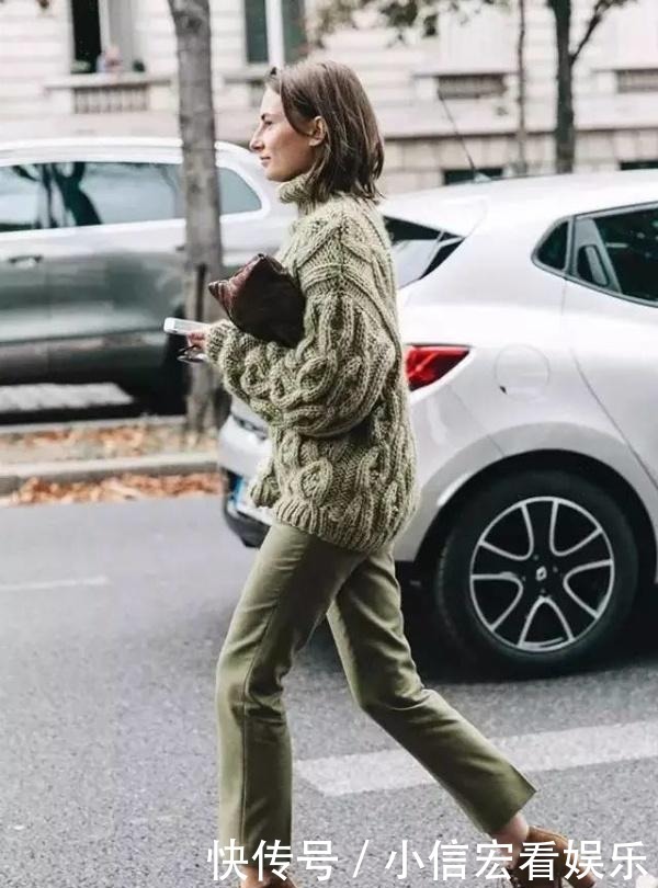 毛衣|最近火了一种“保暖穿法”,叫“毛衣+高腰裤”,显高显瘦又时髦
