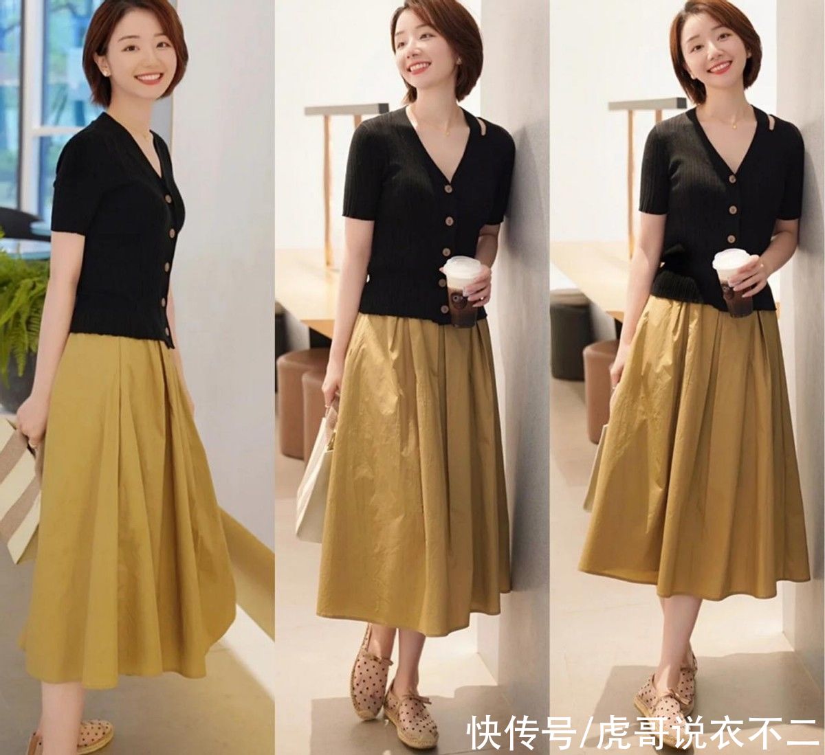 夏日|优雅到骨子里的夏日裙装打扮，气质美女亲自示范，出街通勤都很靓