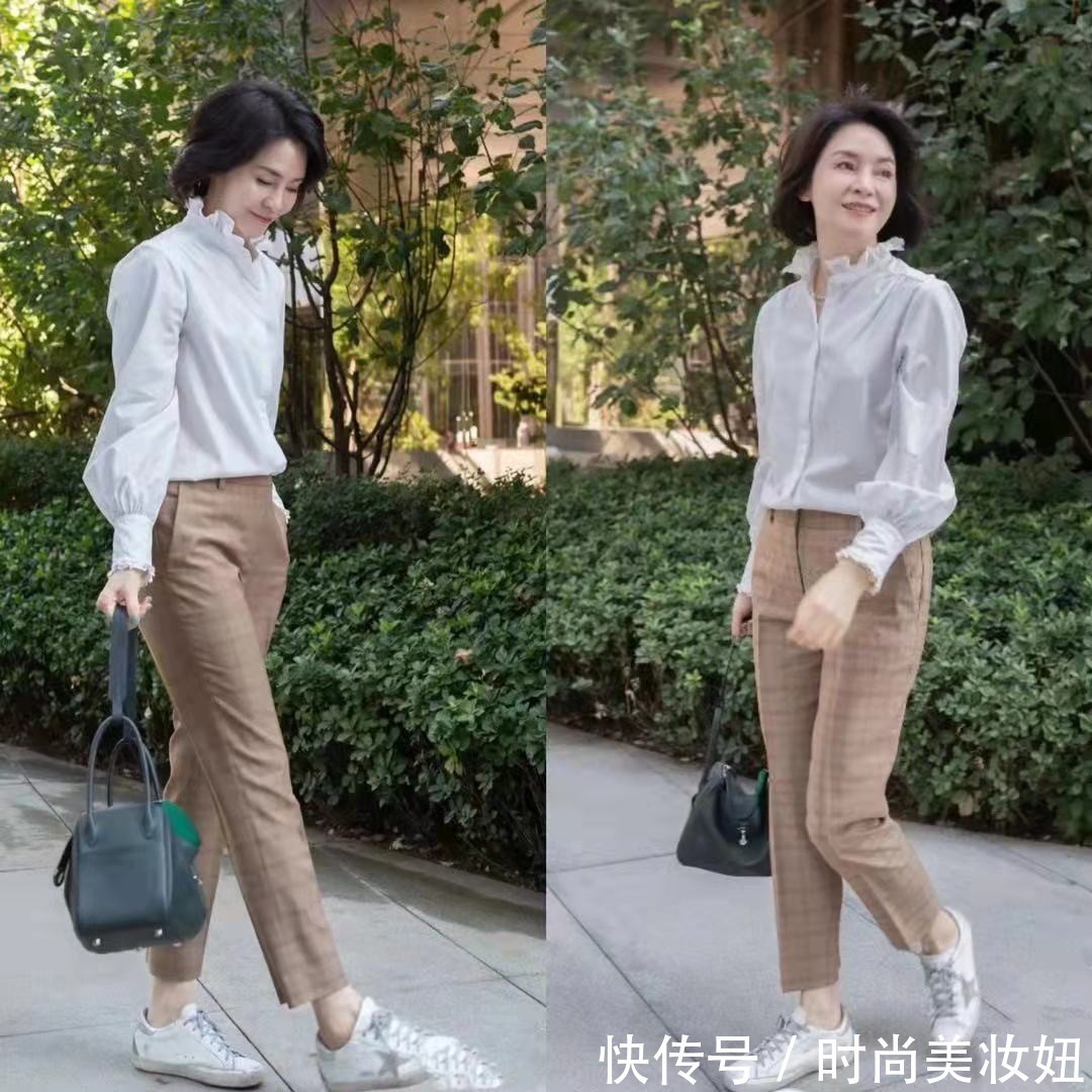 大地色|这才是50岁的正确打开方式,学她的穿搭技巧,高级又减龄