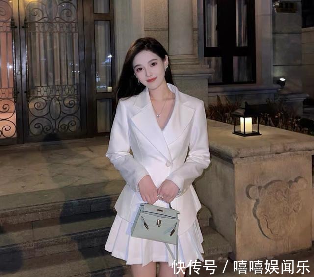 气质优雅|温柔风穿搭~气质优雅西装连衣裙~