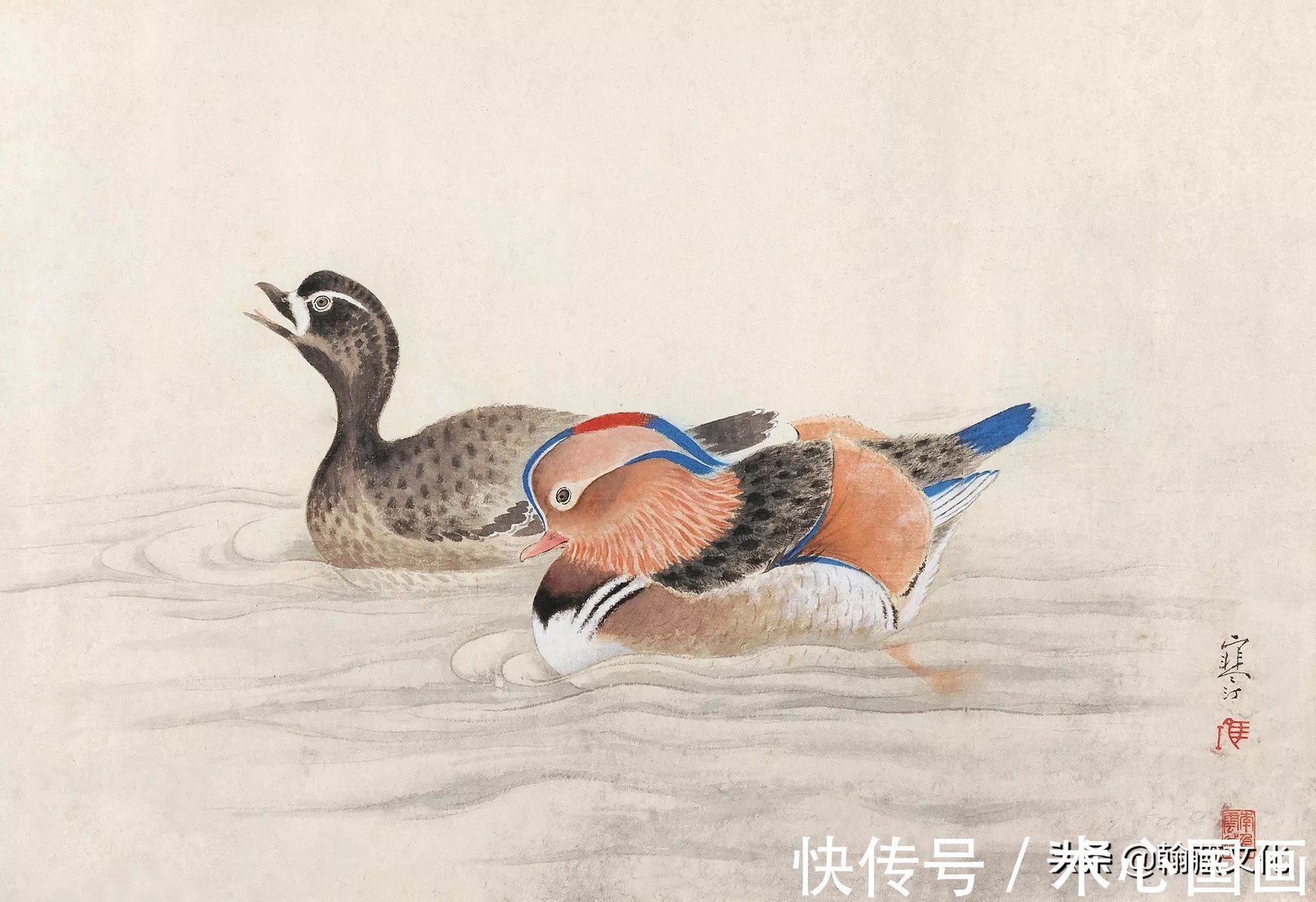 任伯年&江寒汀先生小写意花鸟画欣赏(一)