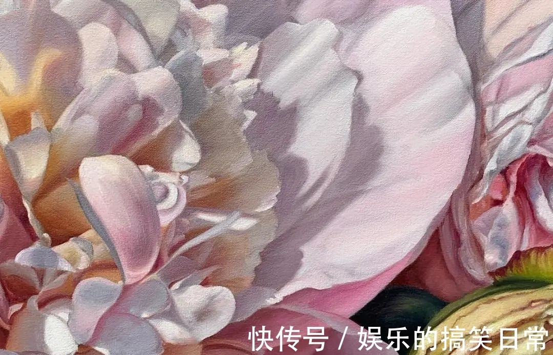 艺术家#“艳俗”的牡丹花，被这位女画家画成艺术品，感觉香气扑面而来