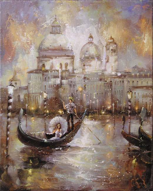 x90$俄罗斯画家尤里耶维奇的布面油画