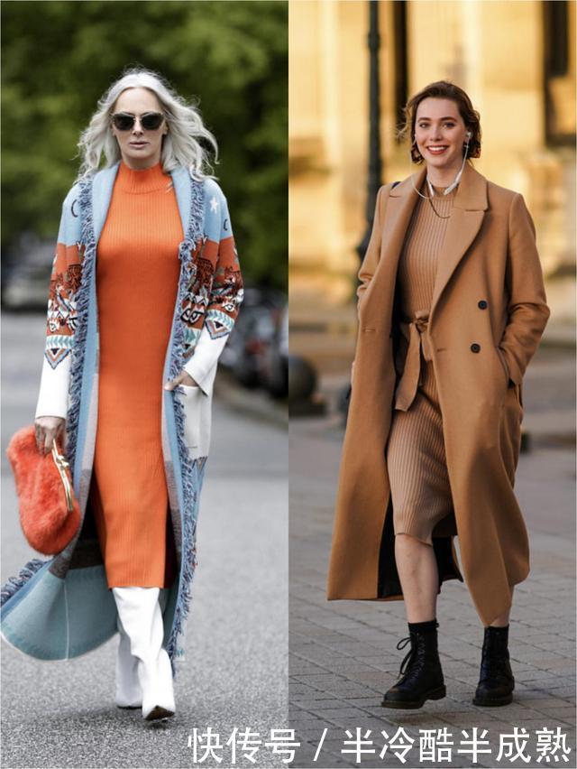 谁说针织裙难搭那是你没掌握精髓,秋冬换季穿针织裙不要太好看