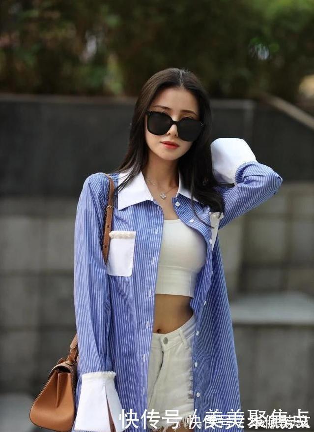 连衣裙|打底裤的穿着充满青春的时尚活力，展现出时尚女性的浪漫