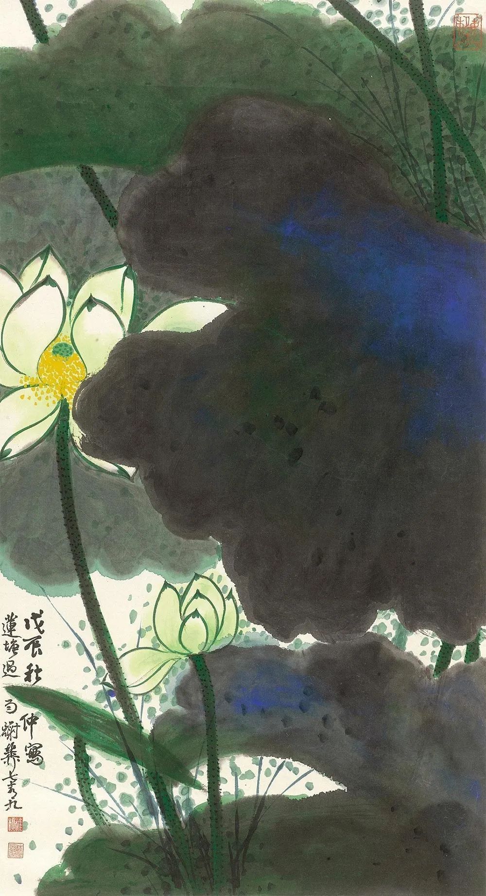 荷塘$谢稚柳的江南荷塘，美翻了