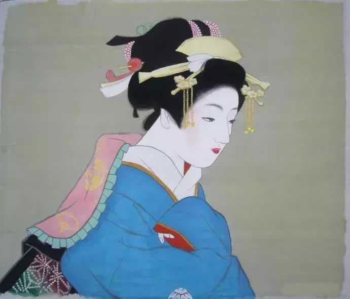  松园|日本天才画家上村松园浮世绘美女作品欣赏（图）