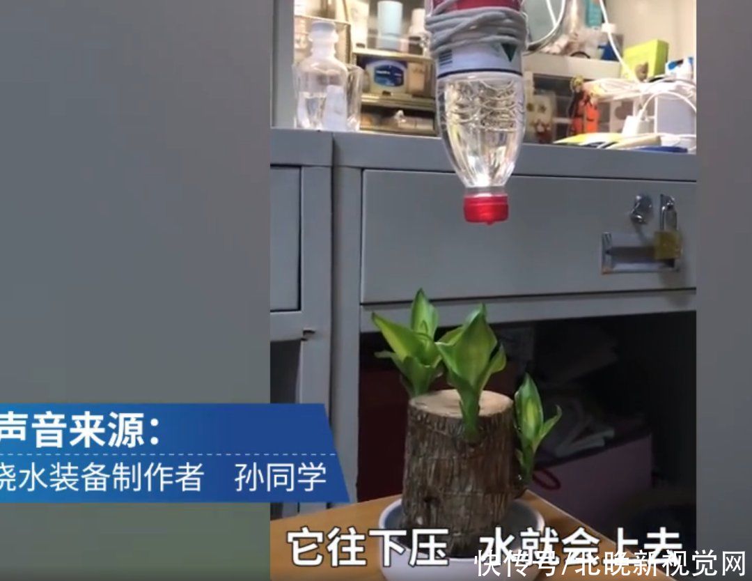 大学生放假前自制装备给盆栽浇水，评论区炸了，网友纷纷出招