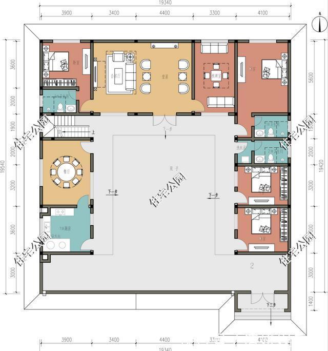 平面|2021年农村建房子，推荐这15套中式小院，造价便宜还实用