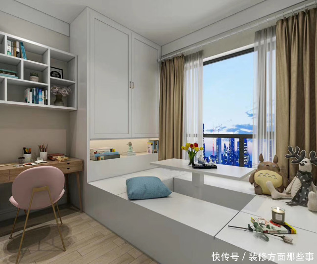 汇贤|132平现代风遇上澄净温柔的藕粉,每个区域都散发着灼眼的浪漫