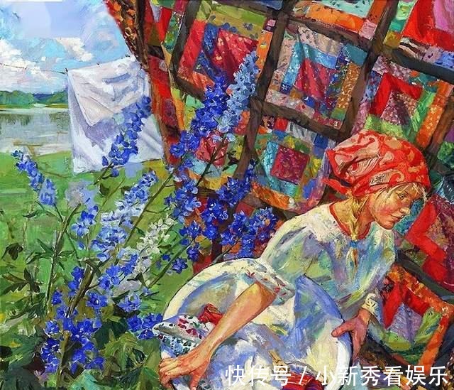 女画家@俄罗斯女画家油画作品，色彩绚丽