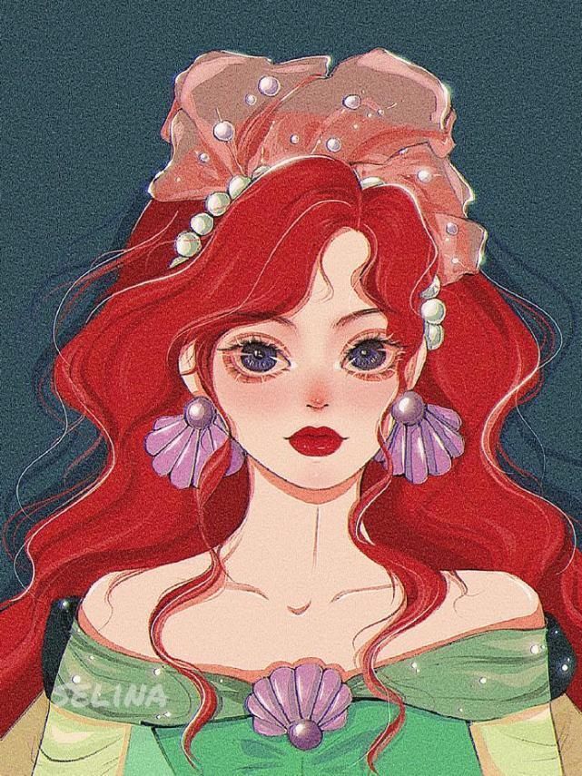 迪士尼公主宫廷风头像,艾莎和乐佩像闺蜜,花木兰英气满满