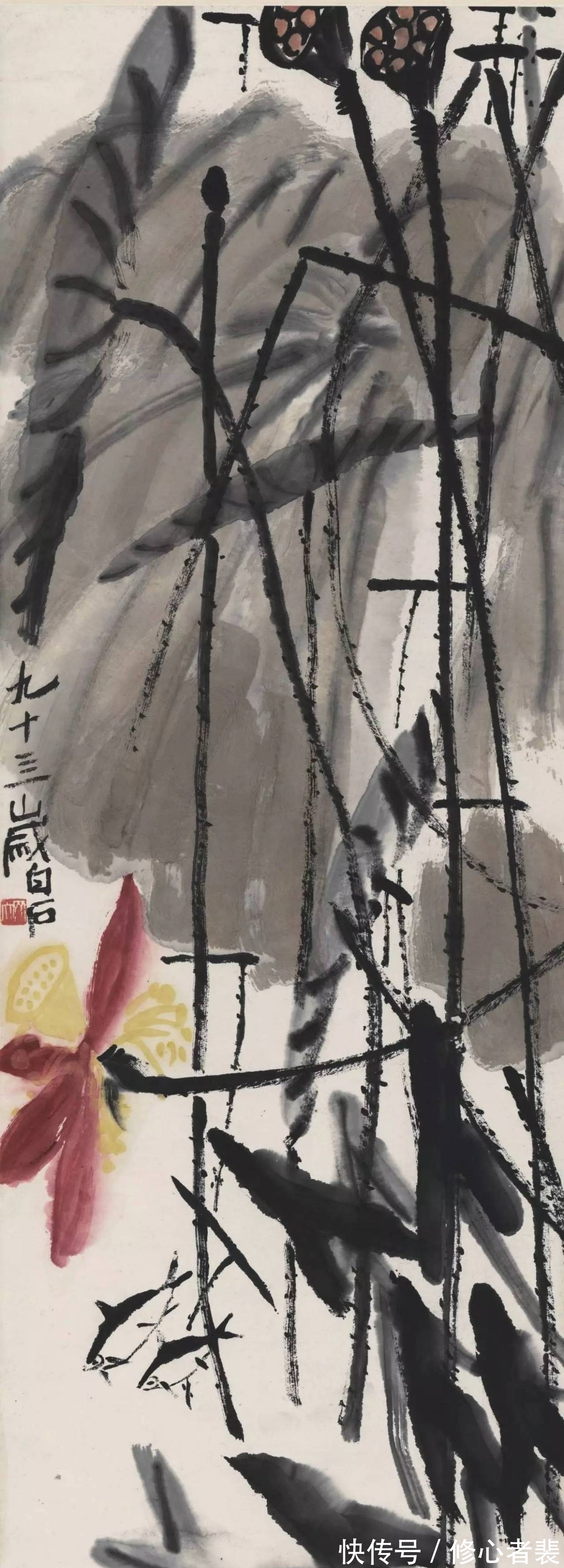 津门网|「津门网」齐白石画的那一坨寿桃既大又圆,深得大写意传神之妙