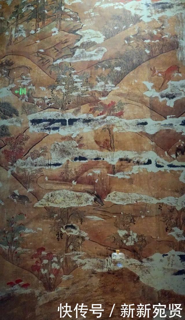 契丹贵族墓画了幅汉人美女图,还题诗说“征辽”