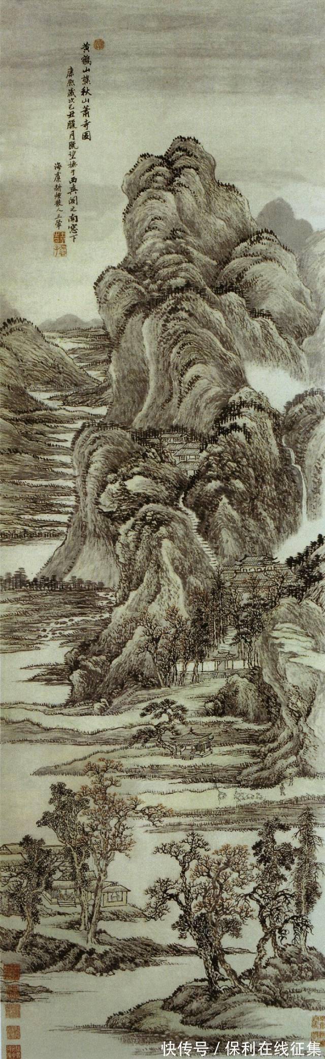 清代@王翚作品欣赏 鉴定清代画家王翚笔墨拍卖市场如何