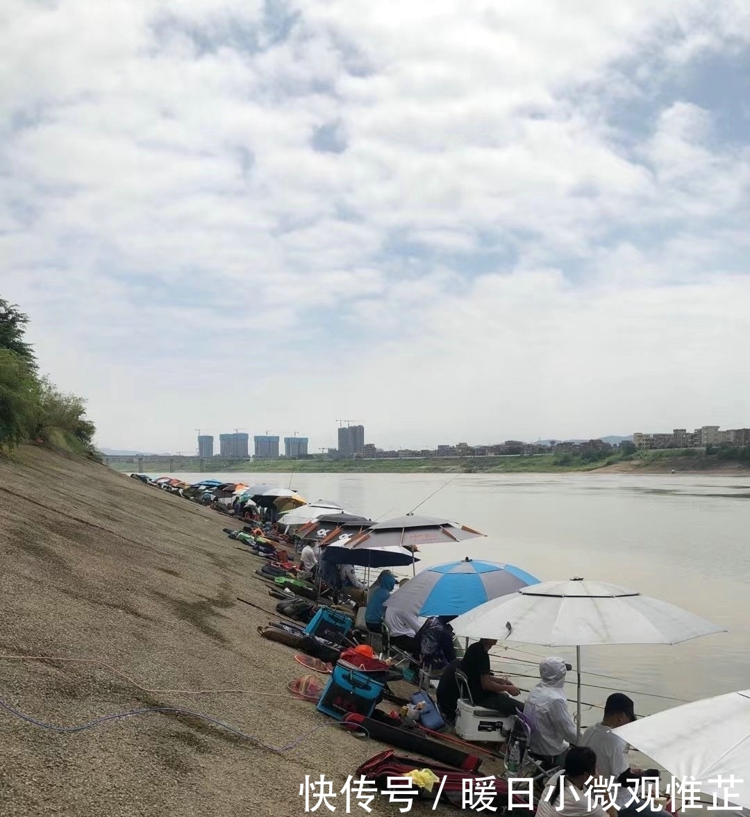 垂钓|壮观！广西一河道数百名钓鱼人挤坐一起，垂钓盛行是消费降级？