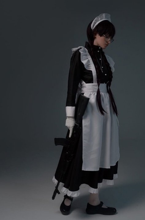 俄罗斯|俄罗斯正妹COS《黑礁》战斗女仆长 反差御姐战力爆炸