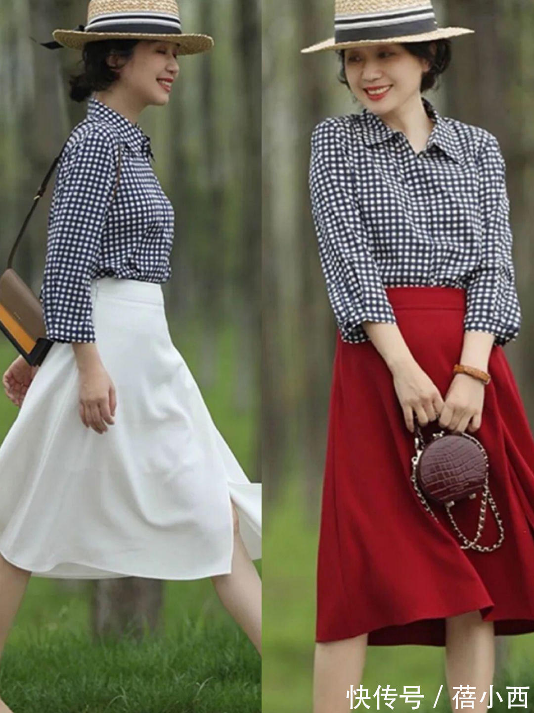 p40、50+女性来学这位博主的穿搭,优雅又温柔,基础款也能很高级