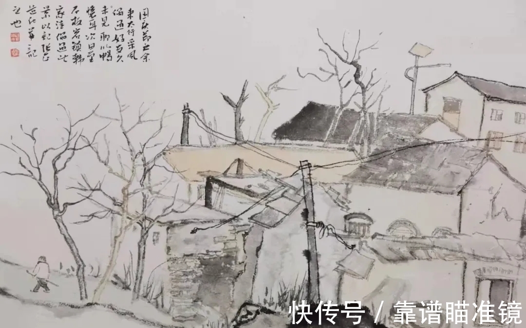 清溪$张正山水画,似一条从传统大山里流出的清溪