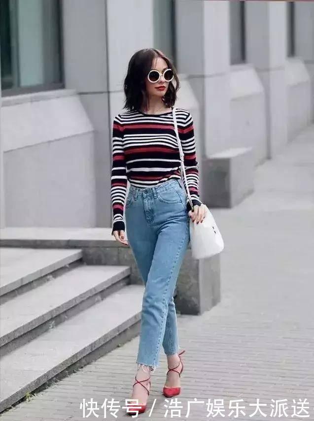 穿搭|一字系带纯色细高跟,视觉上从腰部到脚趾,满屏都是大长腿