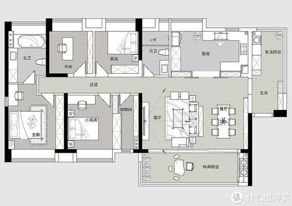 玄关|175㎡新家装成“轻奢美式”，整体敞亮大气又温馨，这才是理想居所