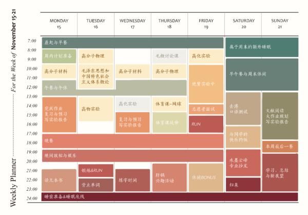 作息表|浙大学生的作息表刷屏！网友叹服：难怪人家是学霸……