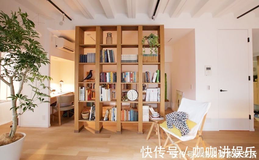 小户型|日本63㎡教科书式装修，不要电视墙改装置物架，挤出一间书房用