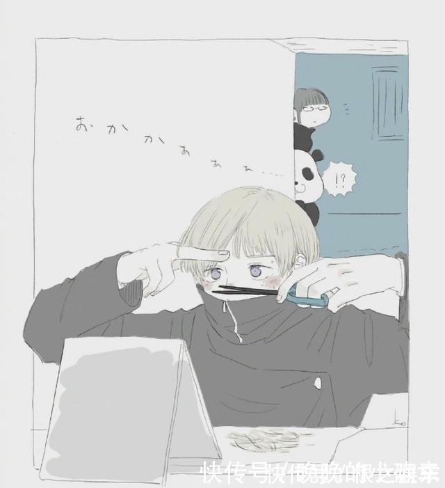 画师|咒术回战:画师绘制狗卷前辈的日常生活,如果有这样的番外太棒了