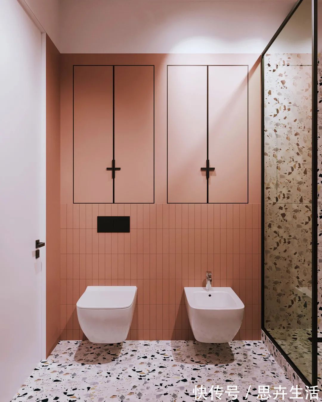 墙面|140㎡现代极简，大胆撞色设计，简约清新布置，年轻人的高级感