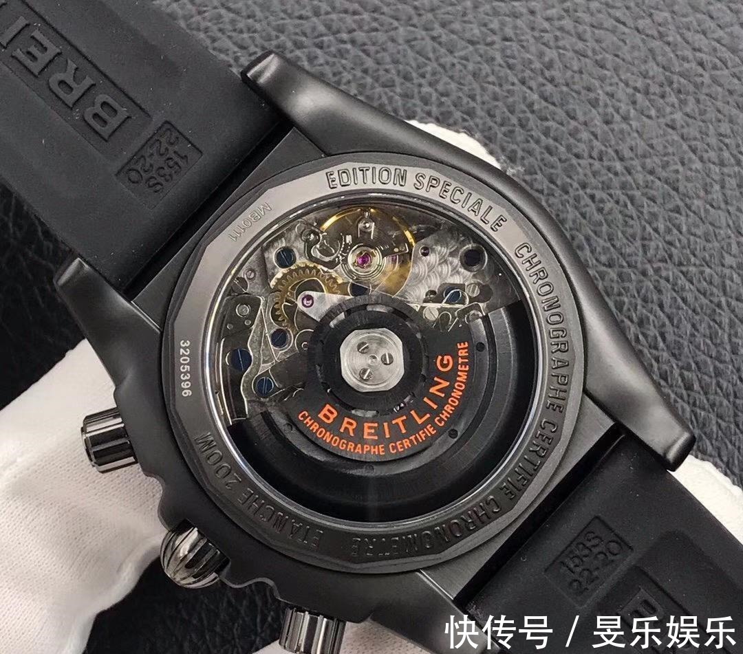 腕表 GF厂百年灵机械计时黑鹰橙圈复刻表细节质量评测!